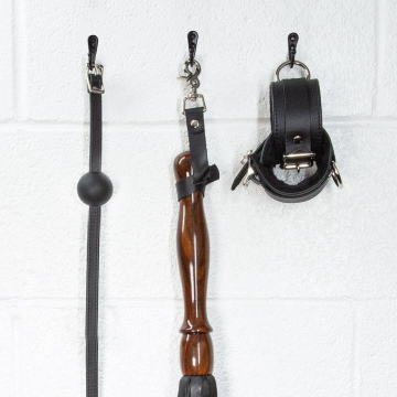 Sissoo Rosewood Long Handle Leather Flogger